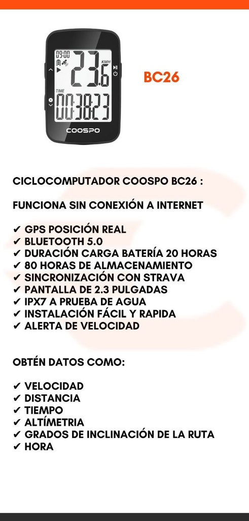 COOSPO BC26 + EXTENSOR